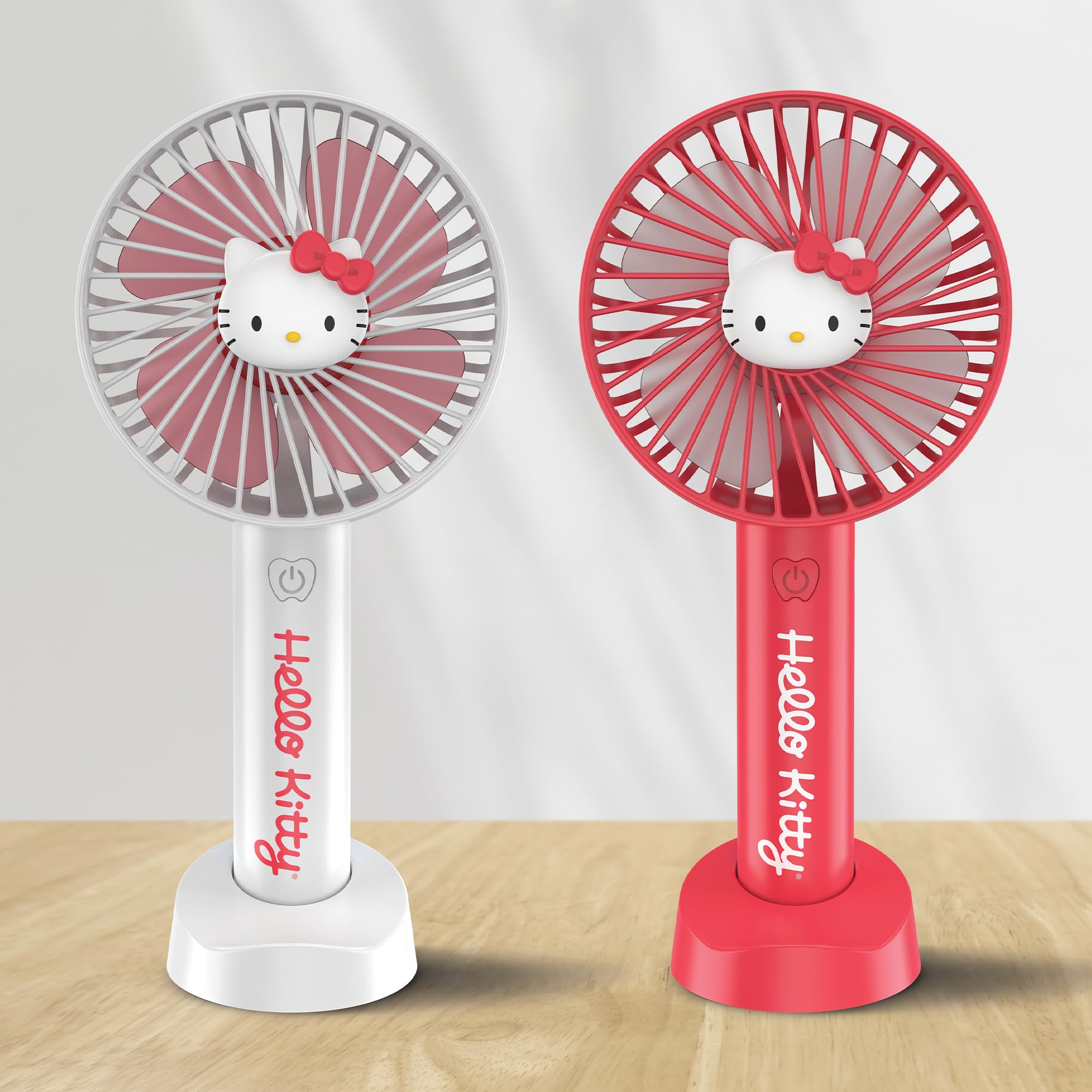 Amazon | Hello Kitty 2個パック 手持ち扇風機 卓上スタンド付き